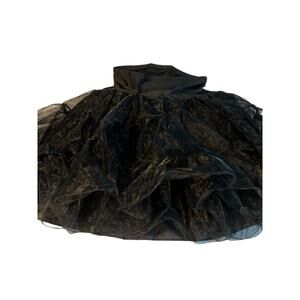 Women's Black Tutu/Ruffled Layers Lined Tulle Skirt - XL